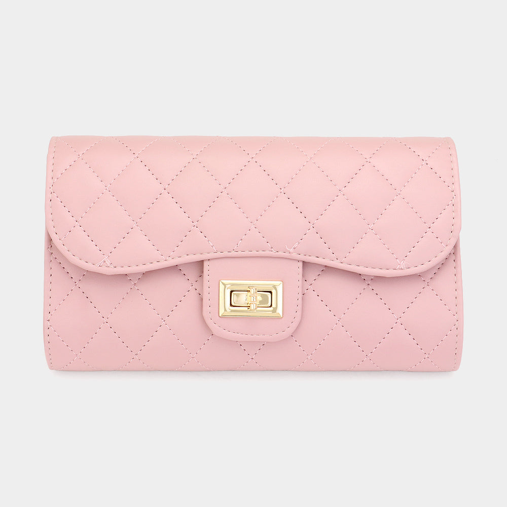 The Gretchen- Quilted Evening Clutch / Crossbody Bag- 7 COLORS AVAILABLE!