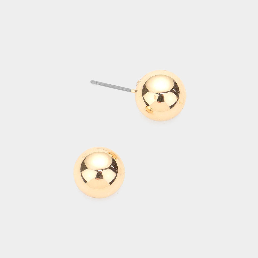 Metal Ball Stud Earrings- 2 COLORS AVAILABLE!!