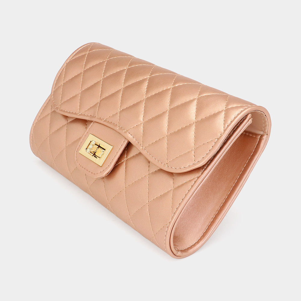 The Gretchen- Quilted Evening Clutch / Crossbody Bag- 7 COLORS AVAILABLE!