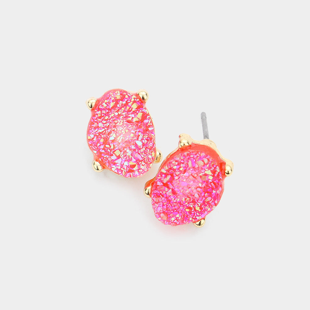 Druzy Stud Earrings- 11 COLORS AVAILABLE!!