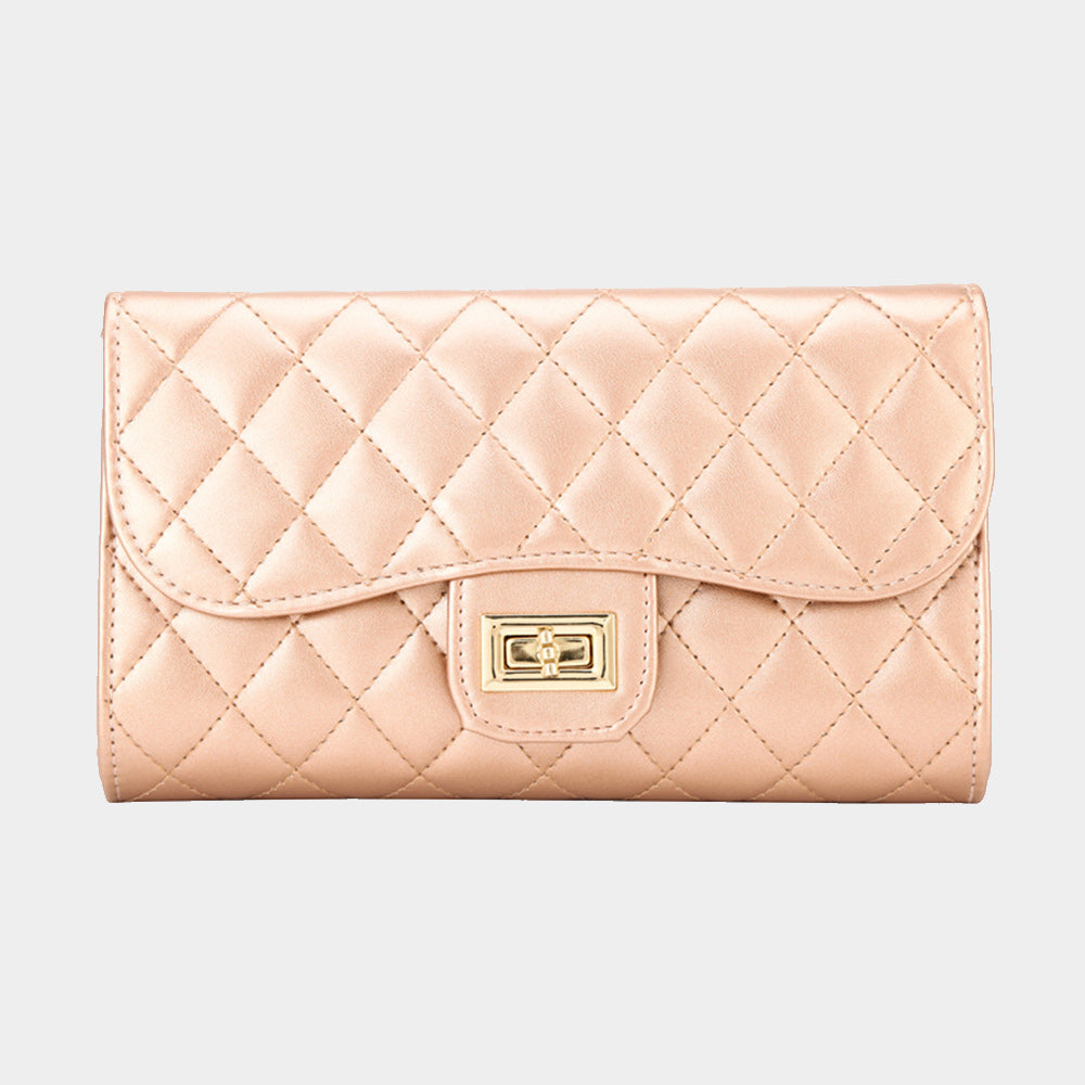 The Gretchen- Quilted Evening Clutch / Crossbody Bag- 7 COLORS AVAILABLE!