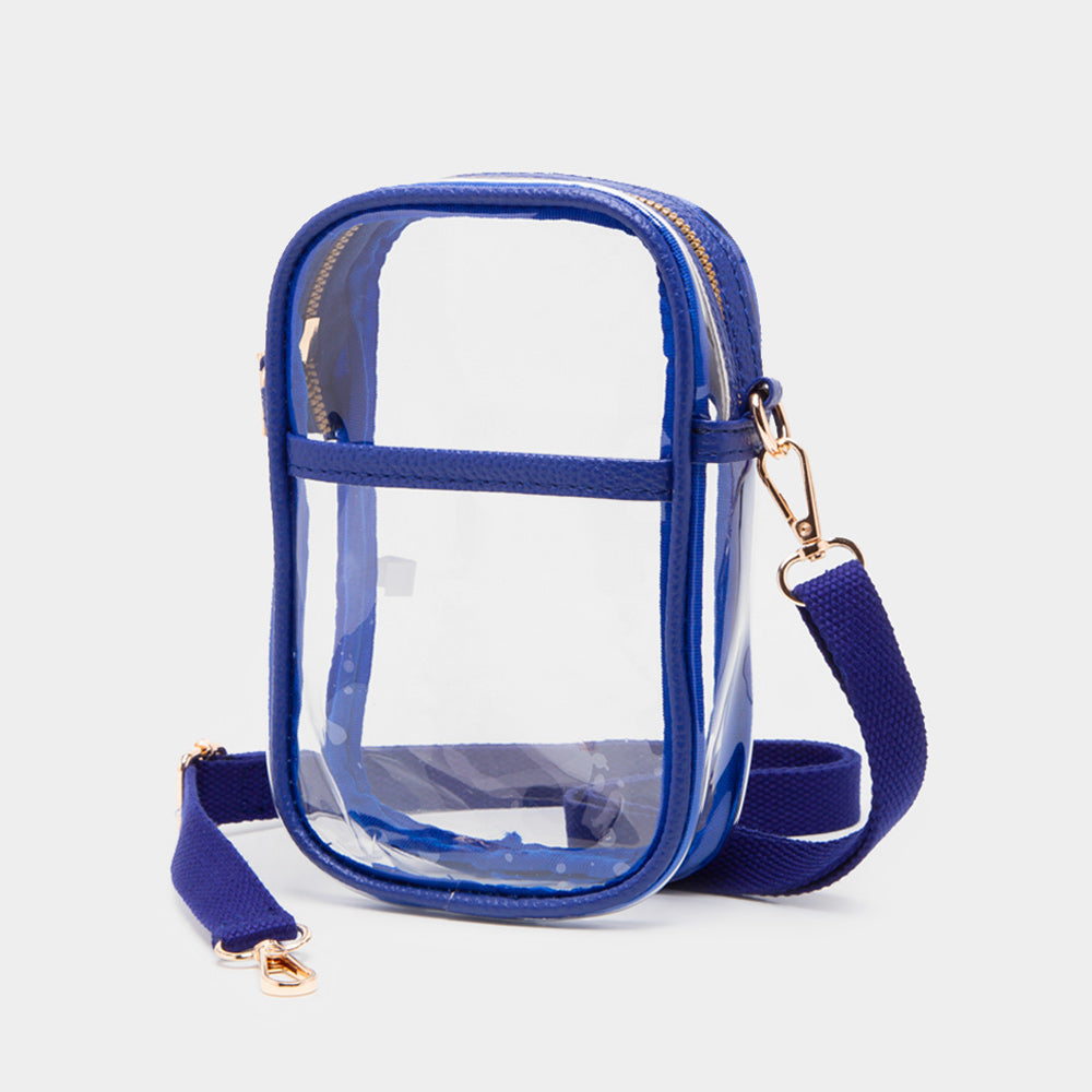 The Marty- Solid Faux Leather Clear Crossbody Bag- 9 COLORS AVAILABLE!!