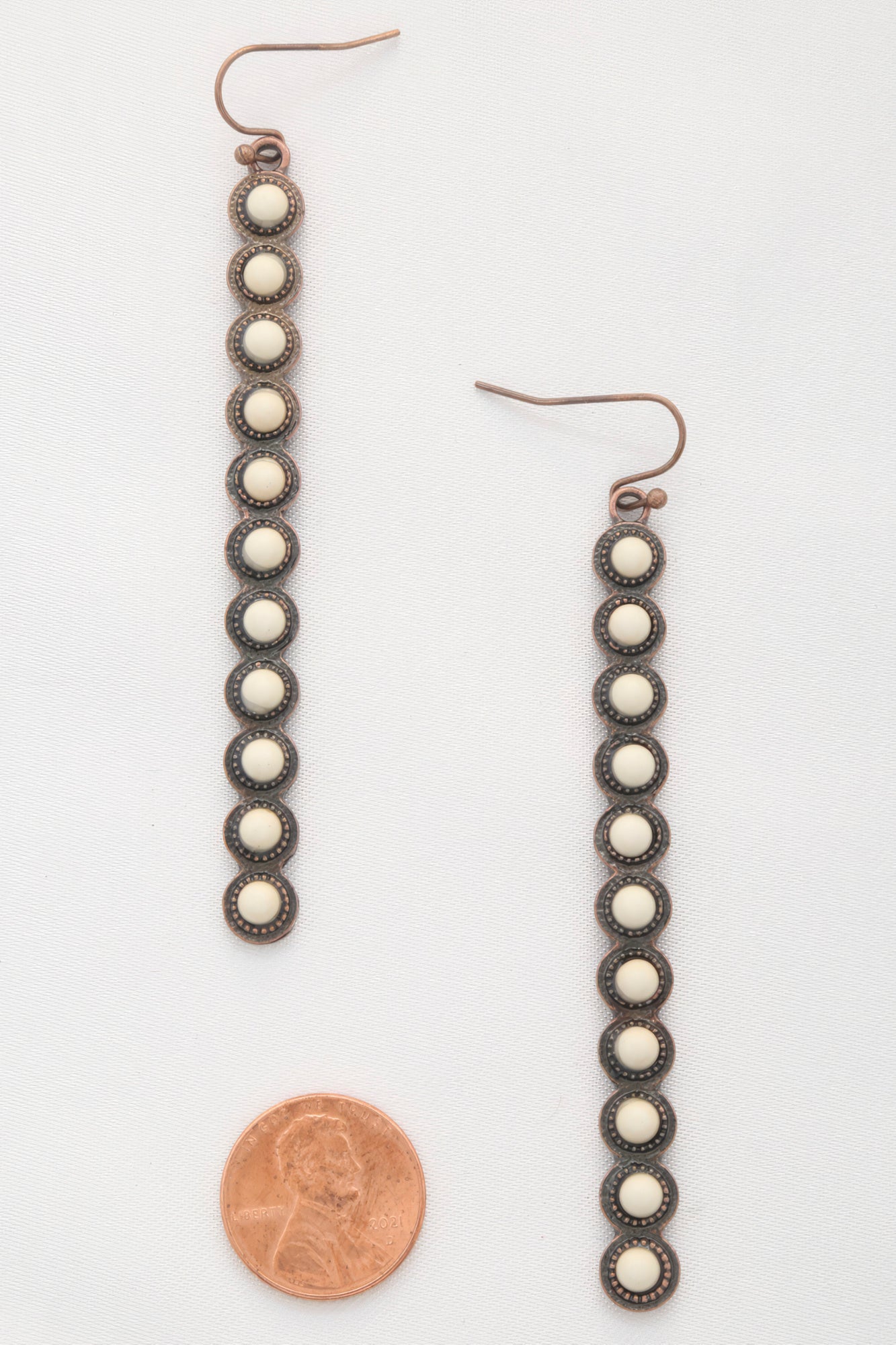 Western Round Bead Metal Dangle Earring