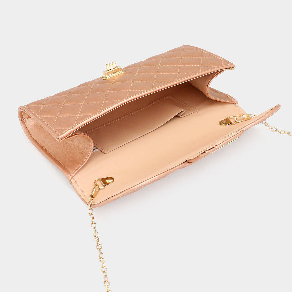 The Gretchen- Quilted Evening Clutch / Crossbody Bag- 7 COLORS AVAILABLE!