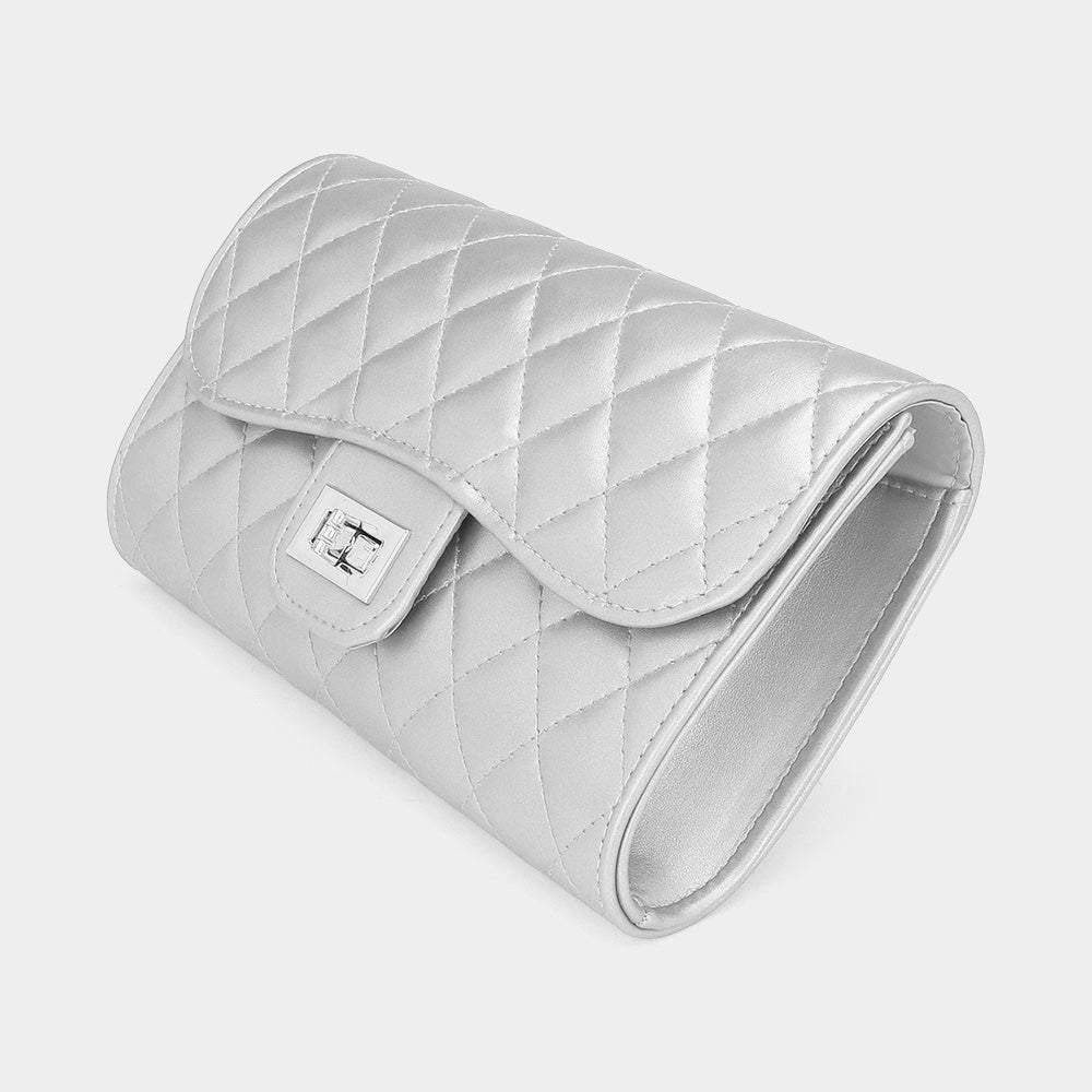 The Gretchen- Quilted Evening Clutch / Crossbody Bag- 7 COLORS AVAILABLE!