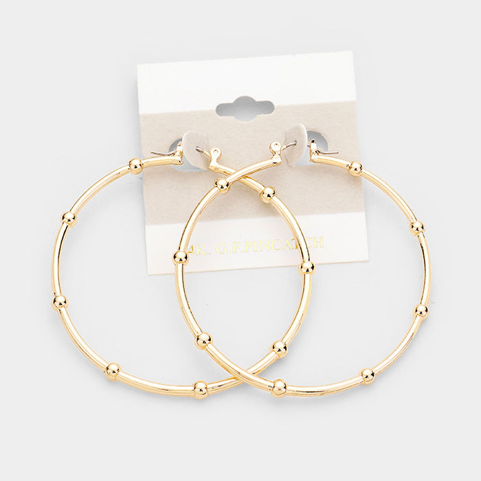 14k Gold Filled Hoop Pin Catch Earrings- 2 COLORS AVAILABLE!!